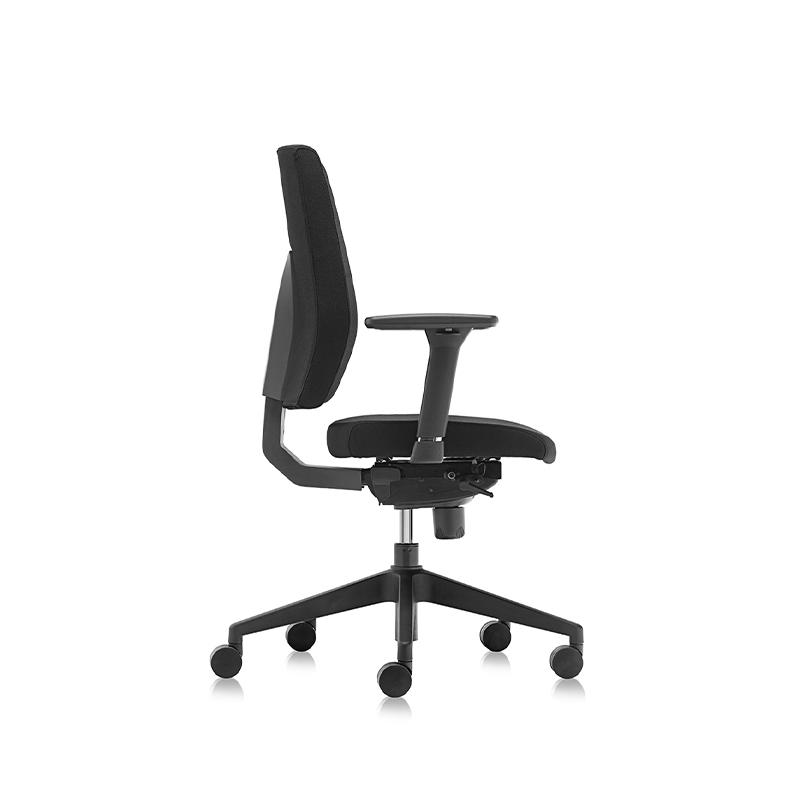 Melhor confortável Black Low Back Ergonomic Task Chair com Braços-T2 Alpha 