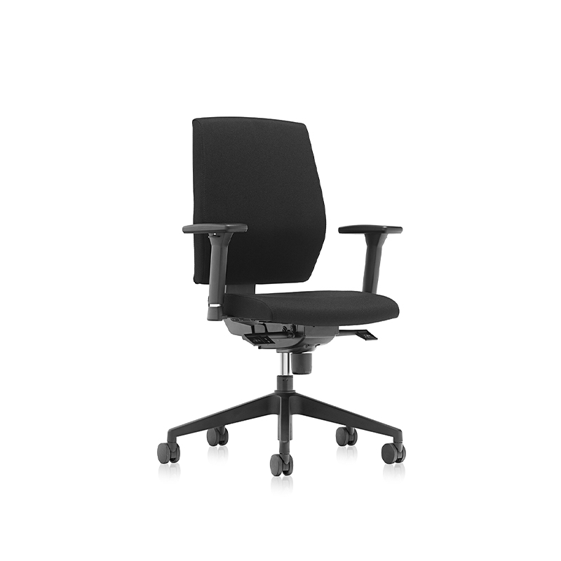 Melhor confortável Black Low Back Ergonomic Task Chair com Braços-T2 Alpha 