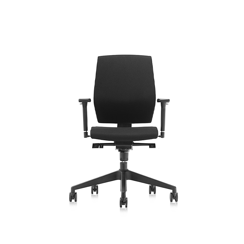 Melhor confortável Black Low Back Ergonomic Task Chair com Braços-T2 Alpha 