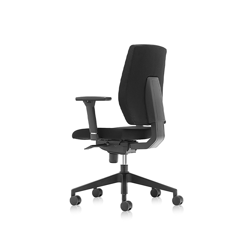 Melhor confortável Black Low Back Ergonomic Task Chair com Braços-T2 Alpha 