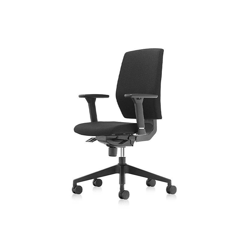 Melhor confortável Black Low Back Ergonomic Task Chair com Braços-T2 Alpha 