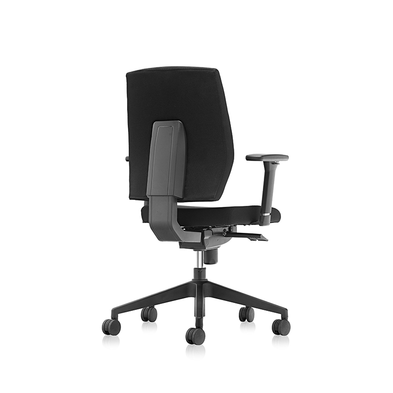 Melhor confortável Black Low Back Ergonomic Task Chair com Braços-T2 Alpha 